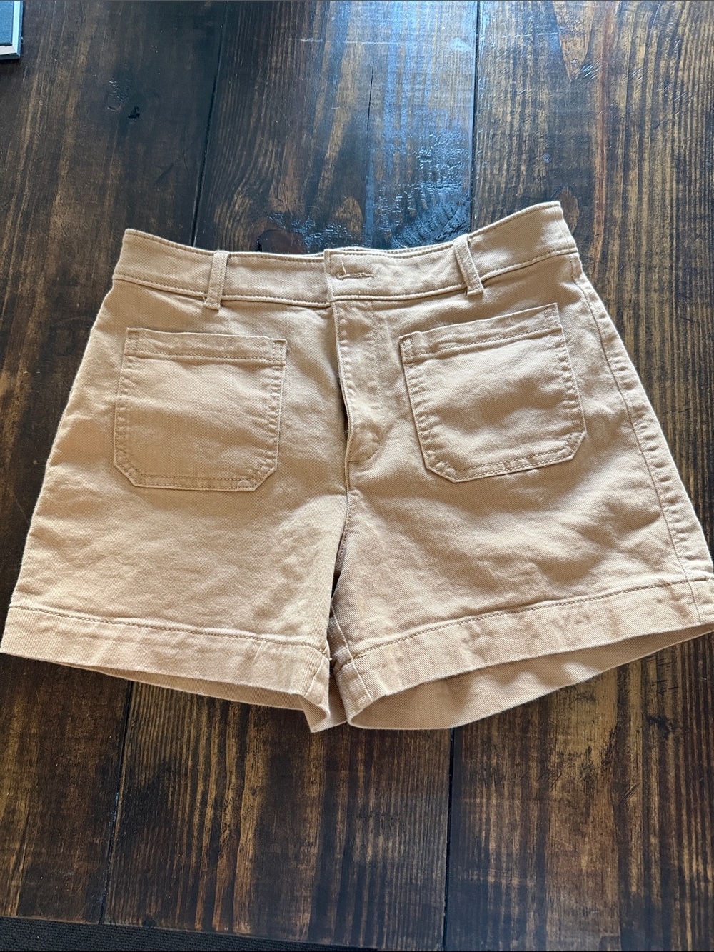 LOFT Beige/Tan Cotton Jean Shorts size 4 Palmer short